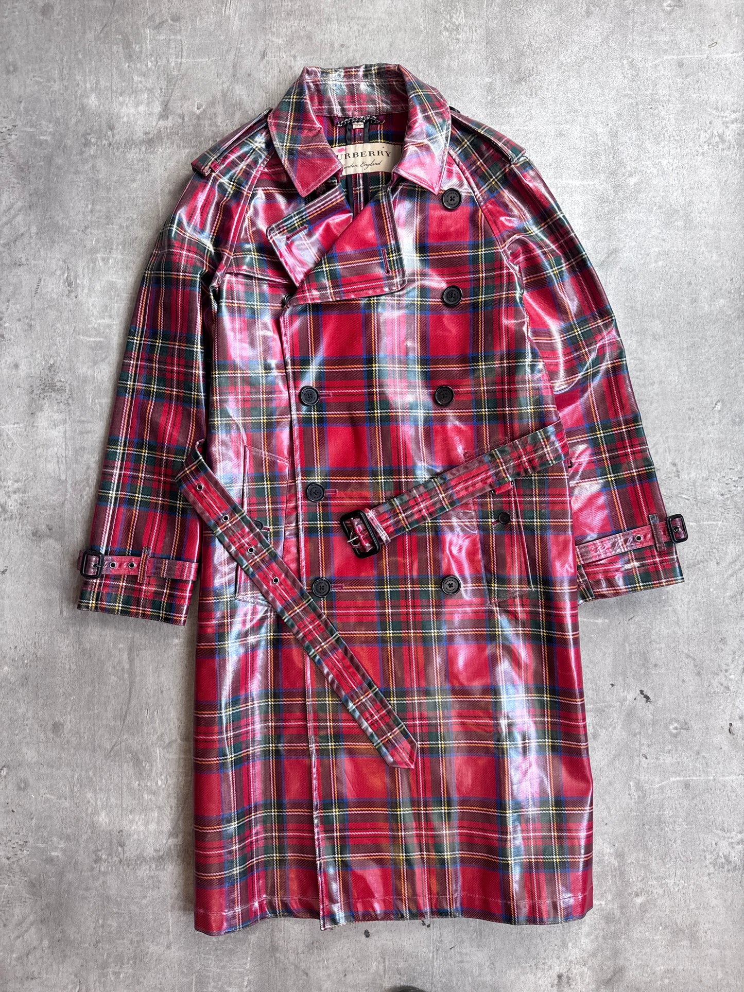 2018 Burberry Eastheath Plaid Double Breasted Trench Coat