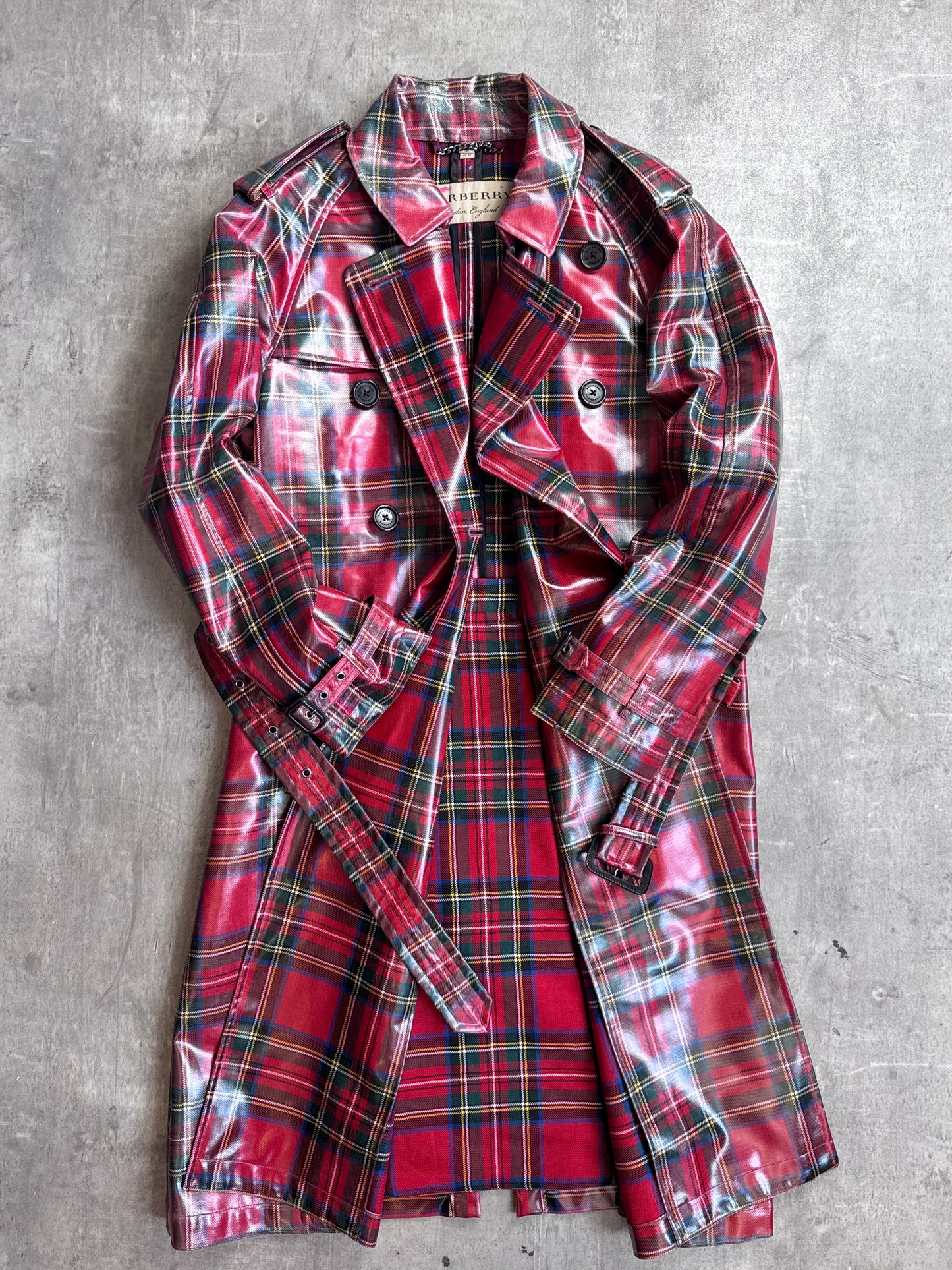 2018 Burberry Eastheath Plaid Double Breasted Trench Coat