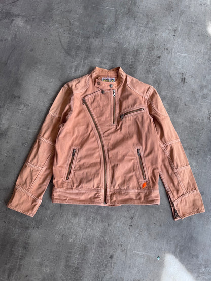 W&LT Pink  Denim Biker Jacket