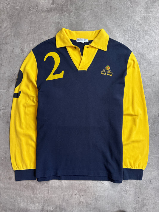 Loro Piana Block Colour Navy L/S Rugby Shirt