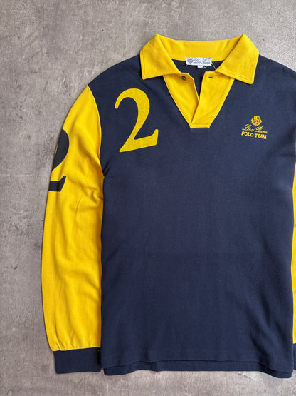Loro Piana Block Colour Navy L/S Rugby Shirt