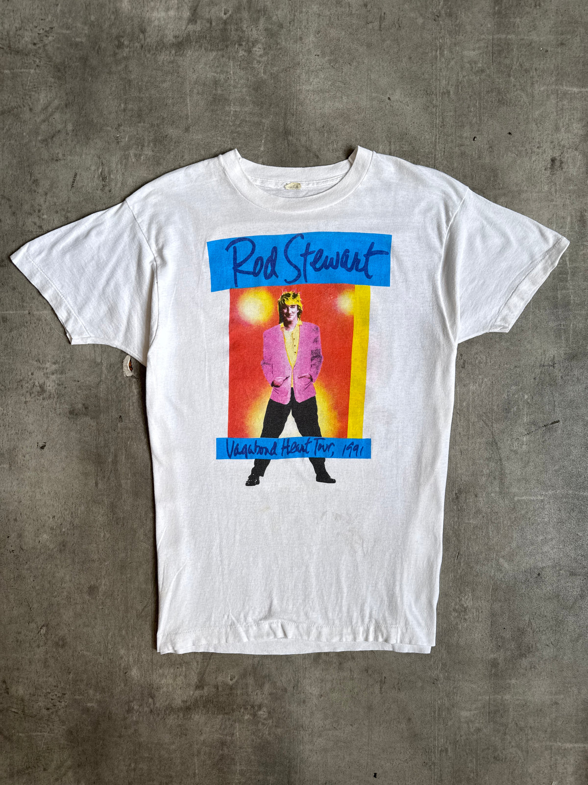 1991 Rod Stewart Vagabond Heart Tour Single Stitch Graphic Tee