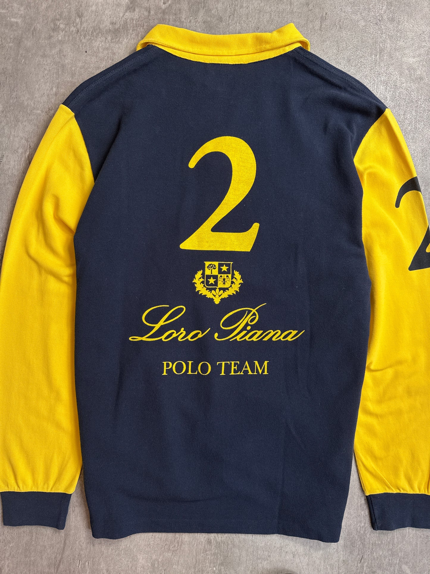 Loro Piana Block Colour Navy L/S Rugby Shirt