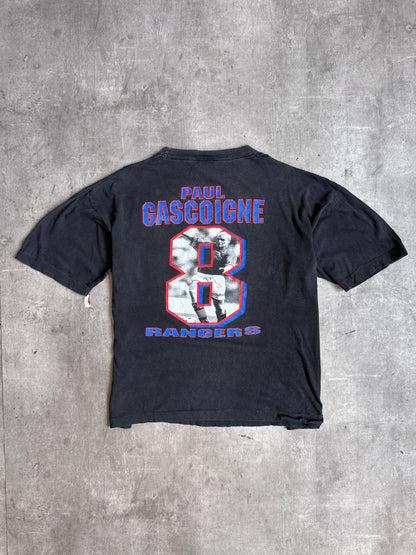 1990's Paul Gascoigne Rangers Faded Black Single Stitch Tee