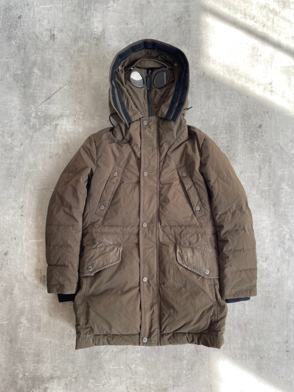 2000s C.P. Company Brown Quilted Down Coat – Vintage