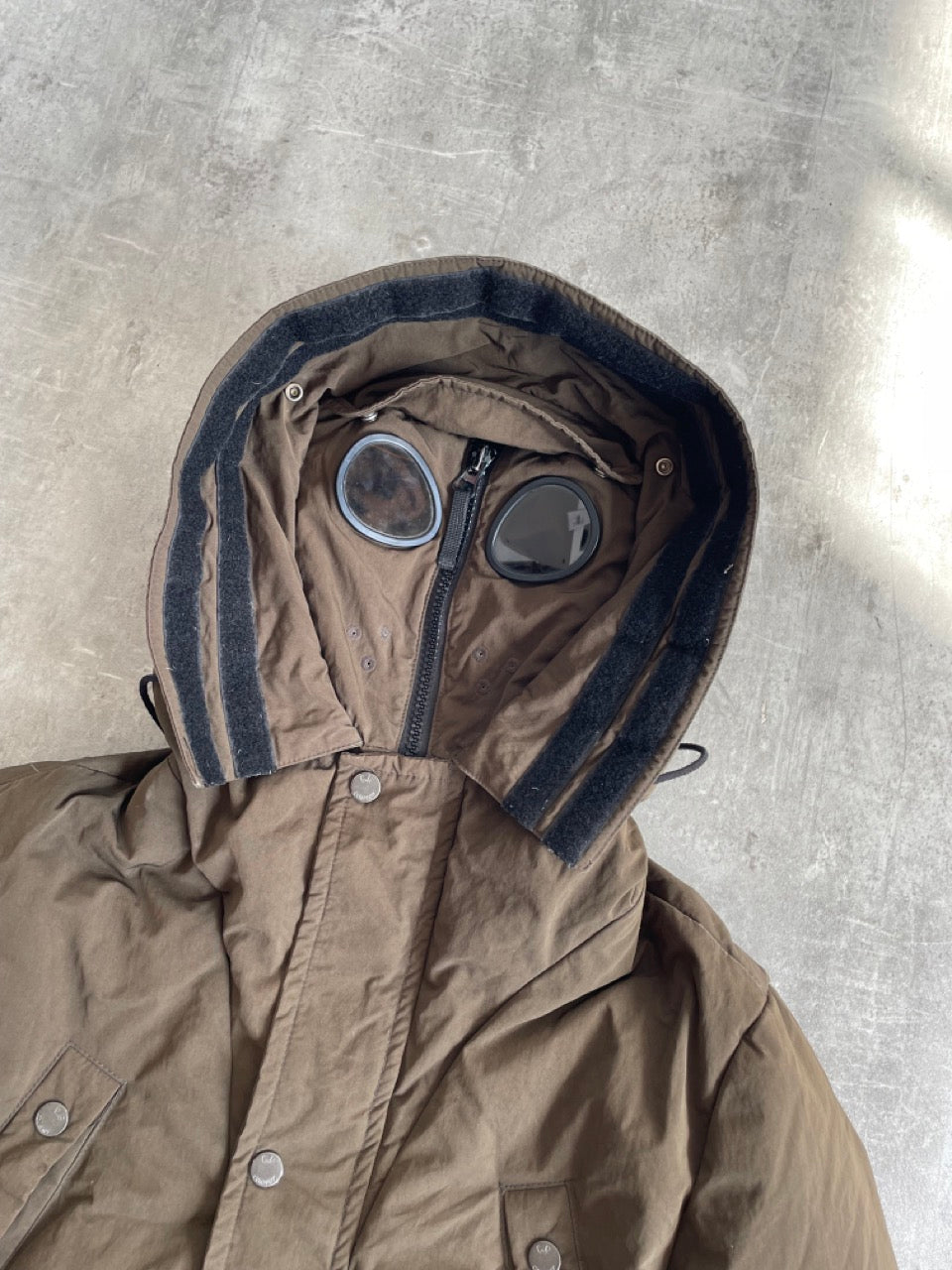 2000s C.P. Company Brown Quilted Down Coat