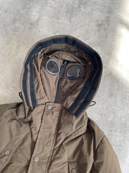2000s C.P. Company Brown Quilted Down Coat