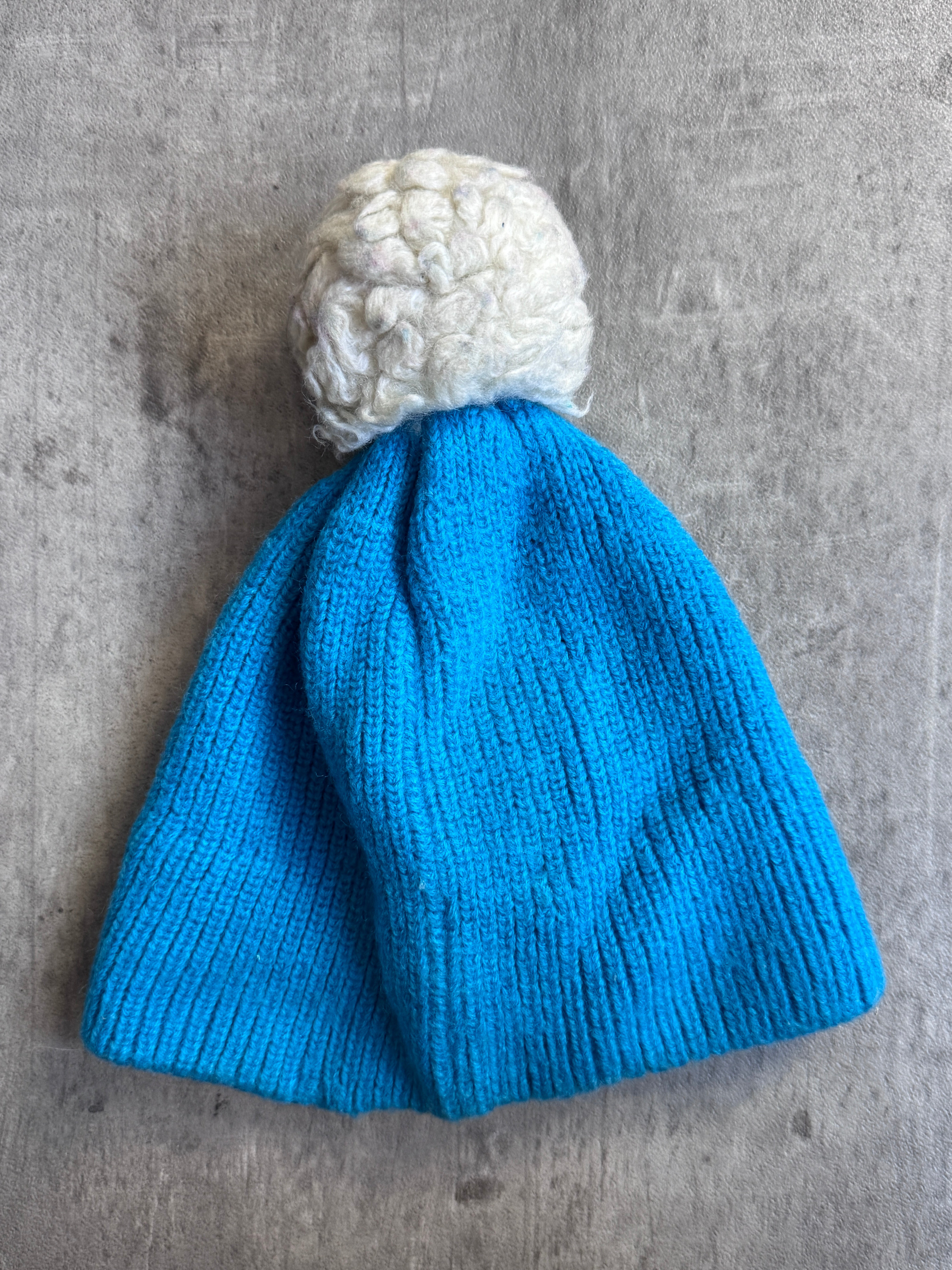 1980s Moncler Blue Wool Knit Bobble Hat – Vintage