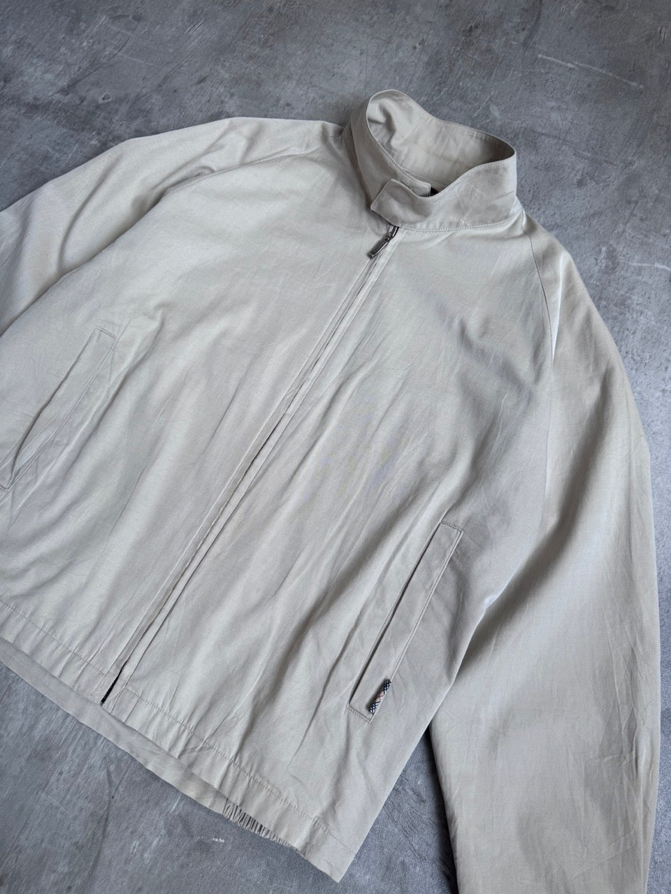 Burberry Nova Lined Cream Harrington Jacket