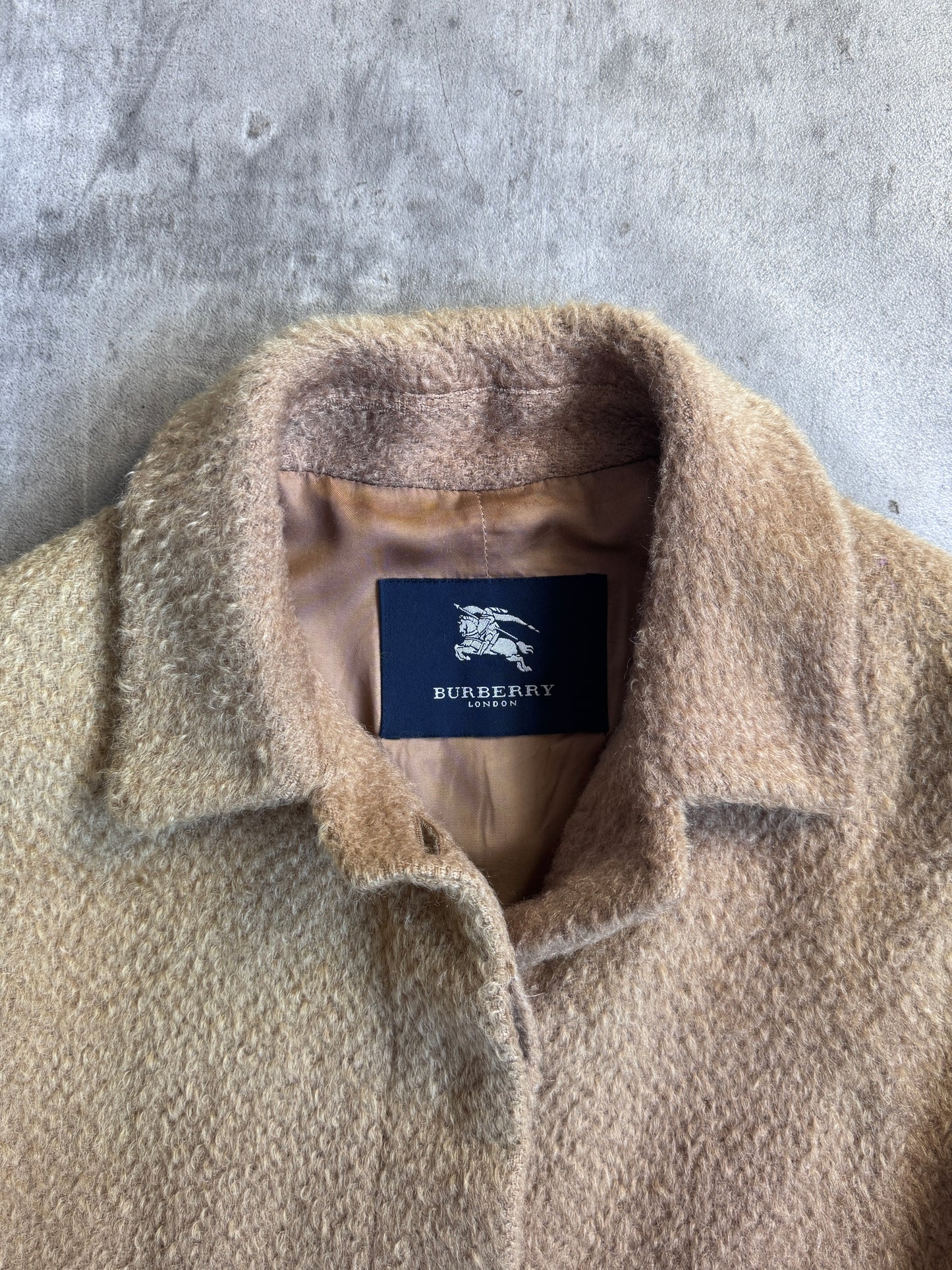 2000's Burberry Alpaca Wool Beige Overcoat