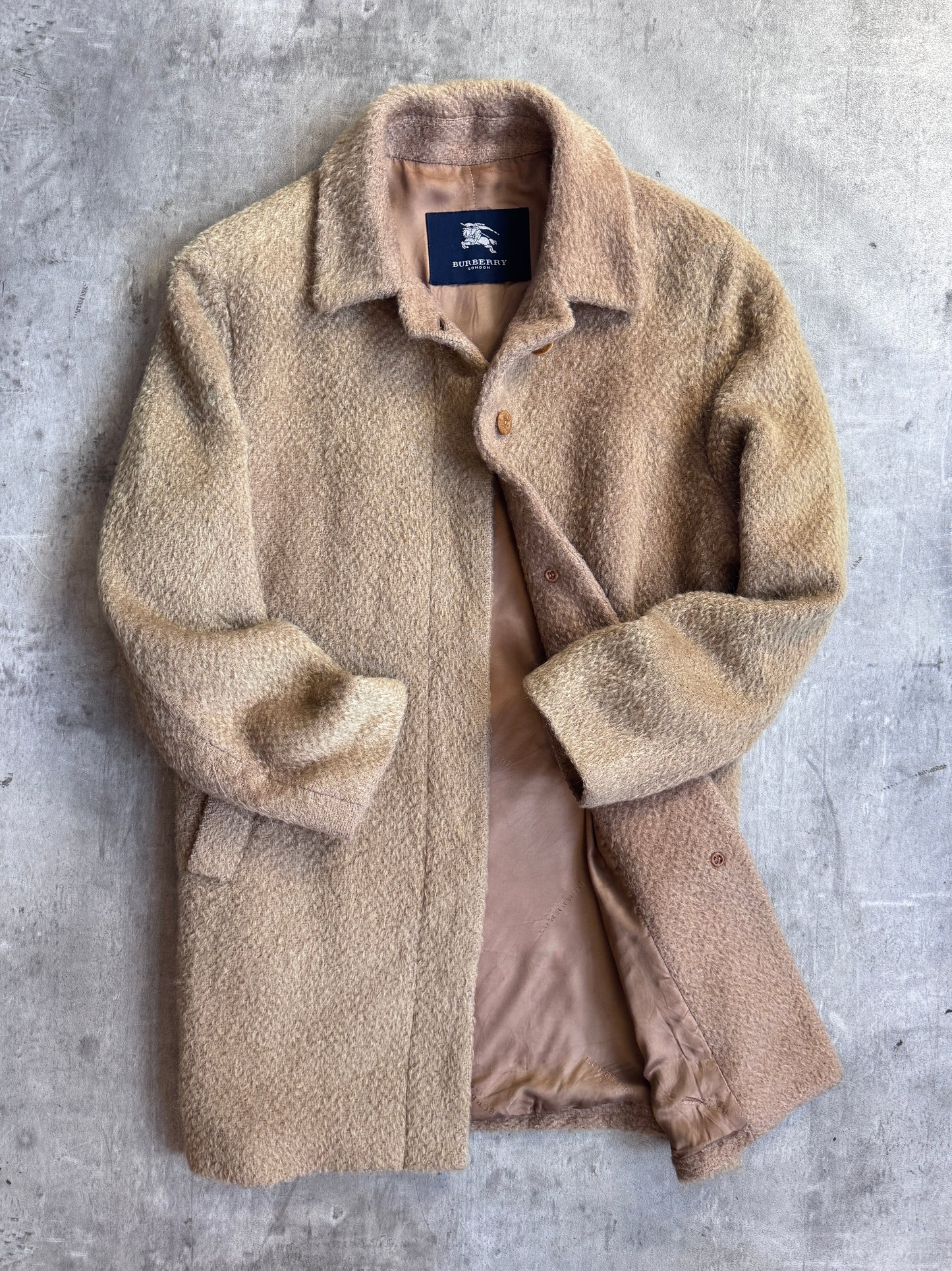 2000's Burberry Alpaca Wool Beige Overcoat