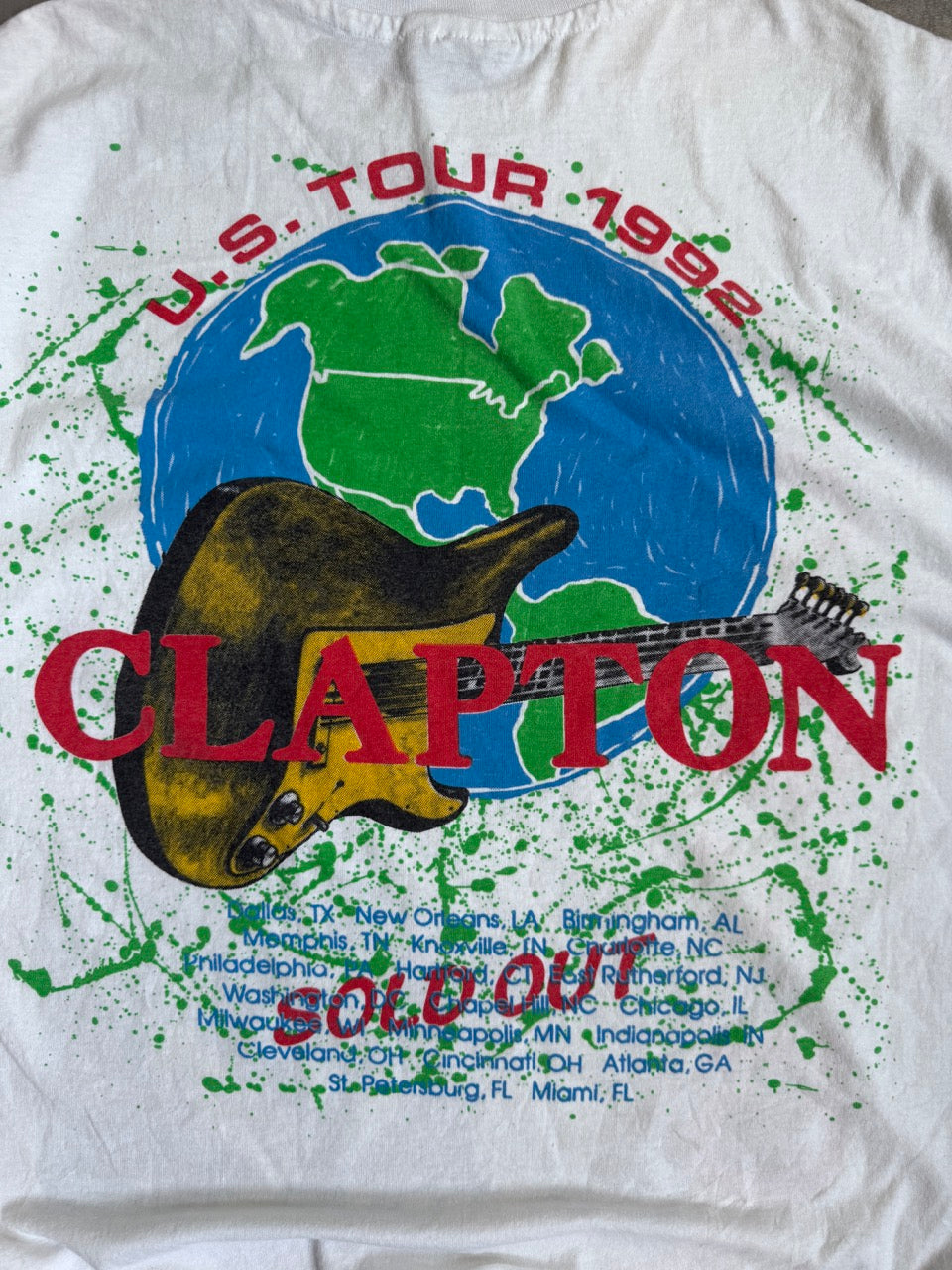 1992 Eric Clapton US World Tour Single Stitch Graphic Tee