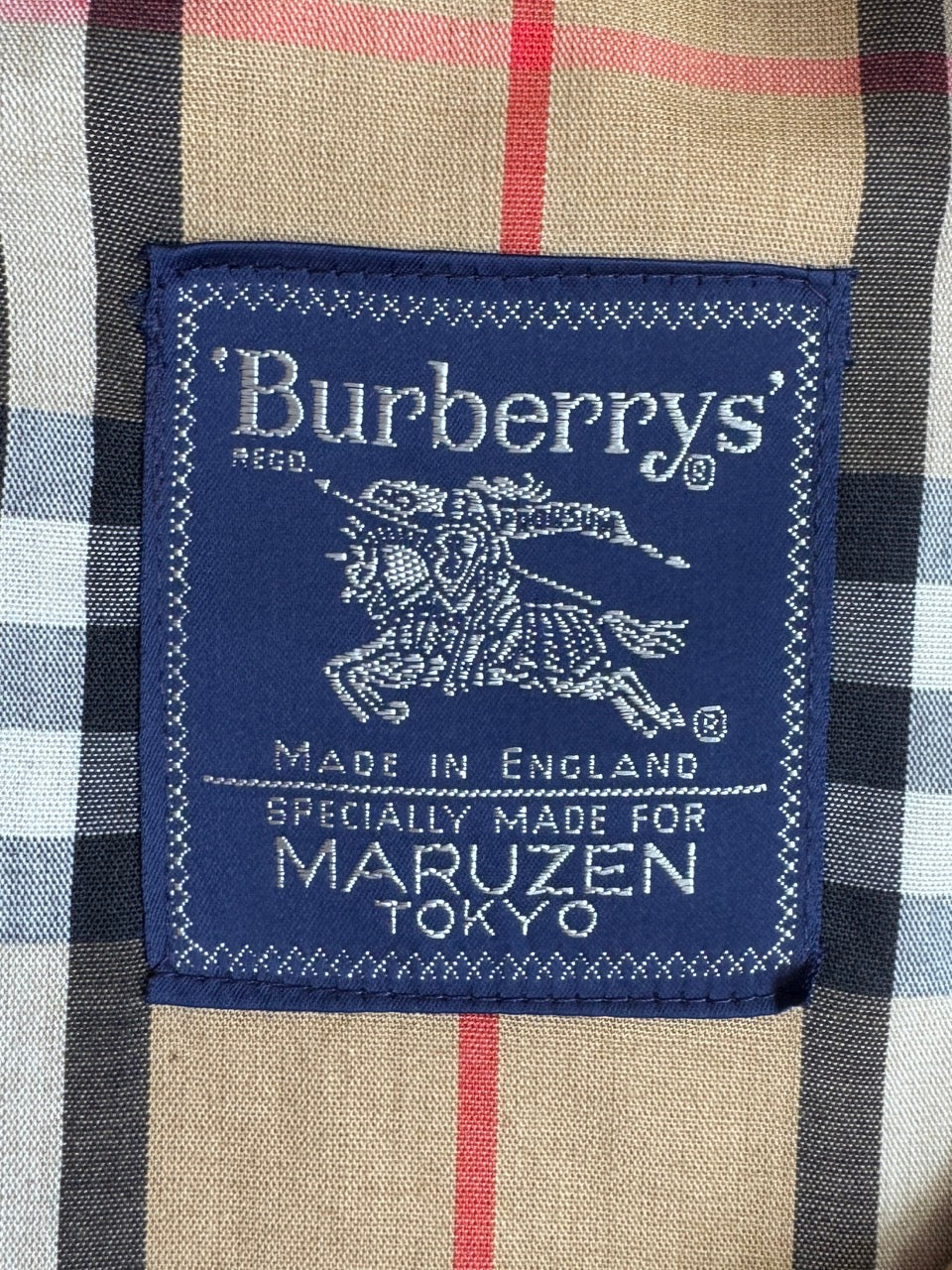 Burberry Nova Check Lined Beige Harrington Jacket