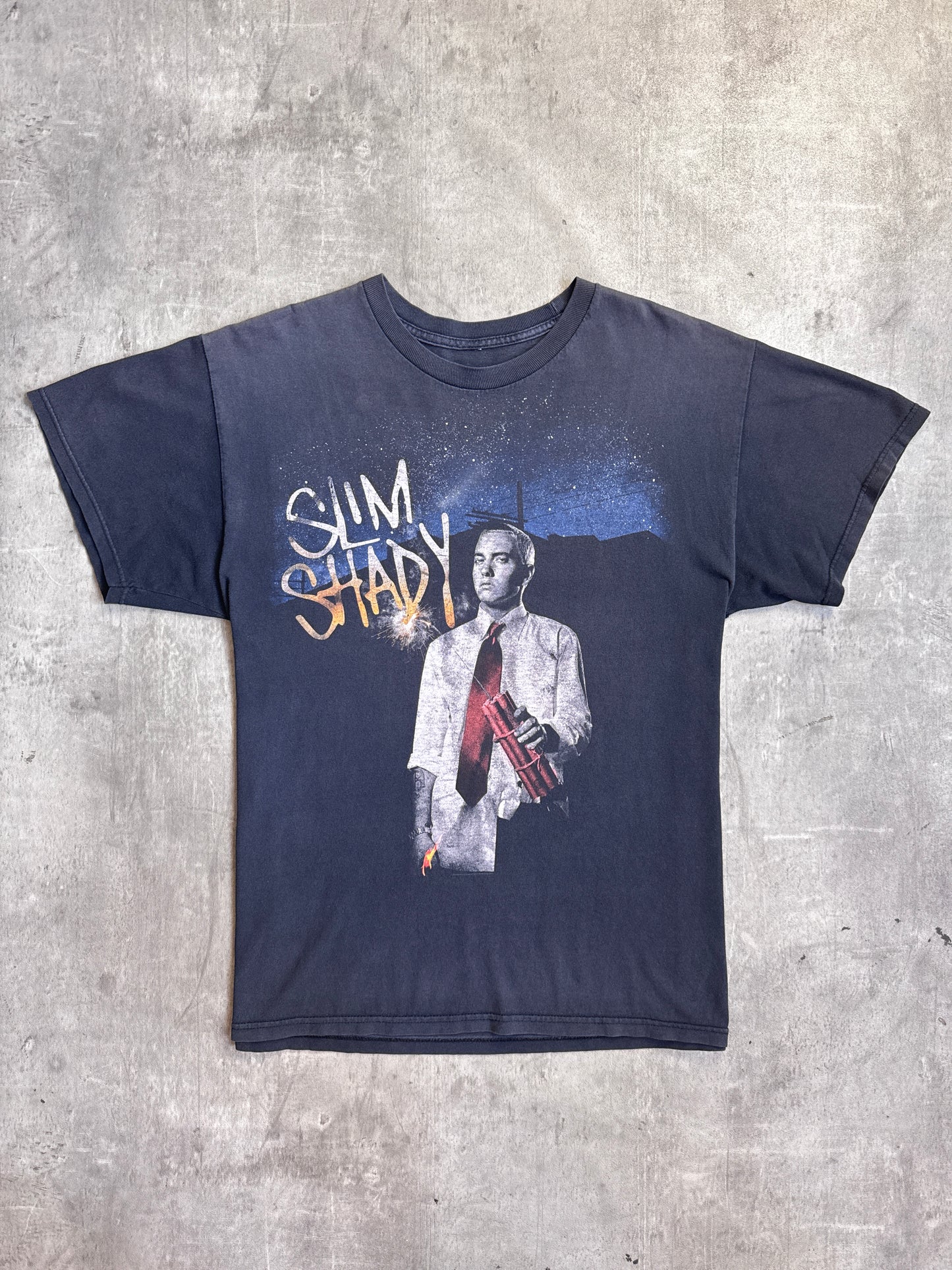 2000's Slim Shady Eminem Faded Graphic Tee