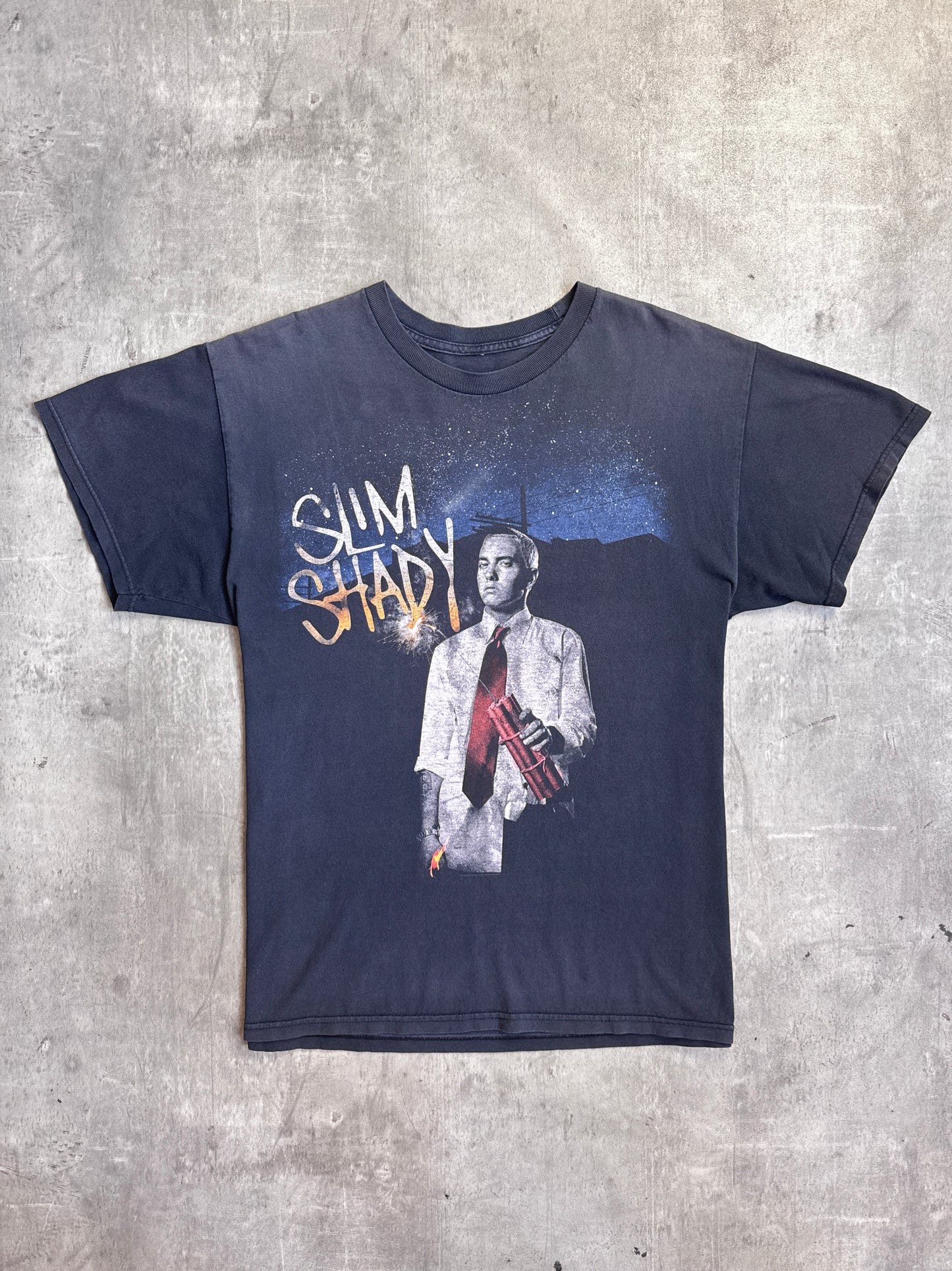 2000's Slim Shady Eminem Faded Graphic Tee