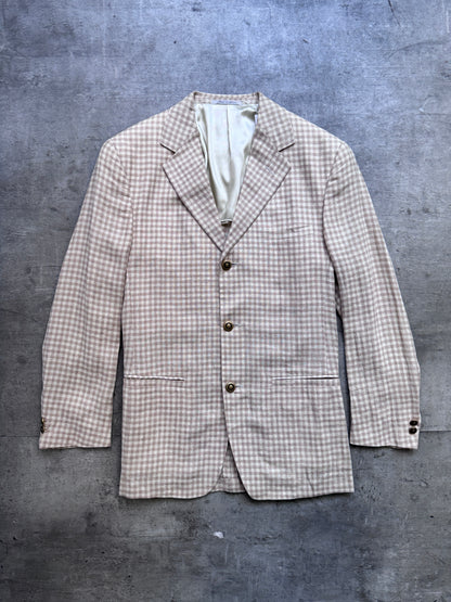 Versace Cream Houndstooth Blazer