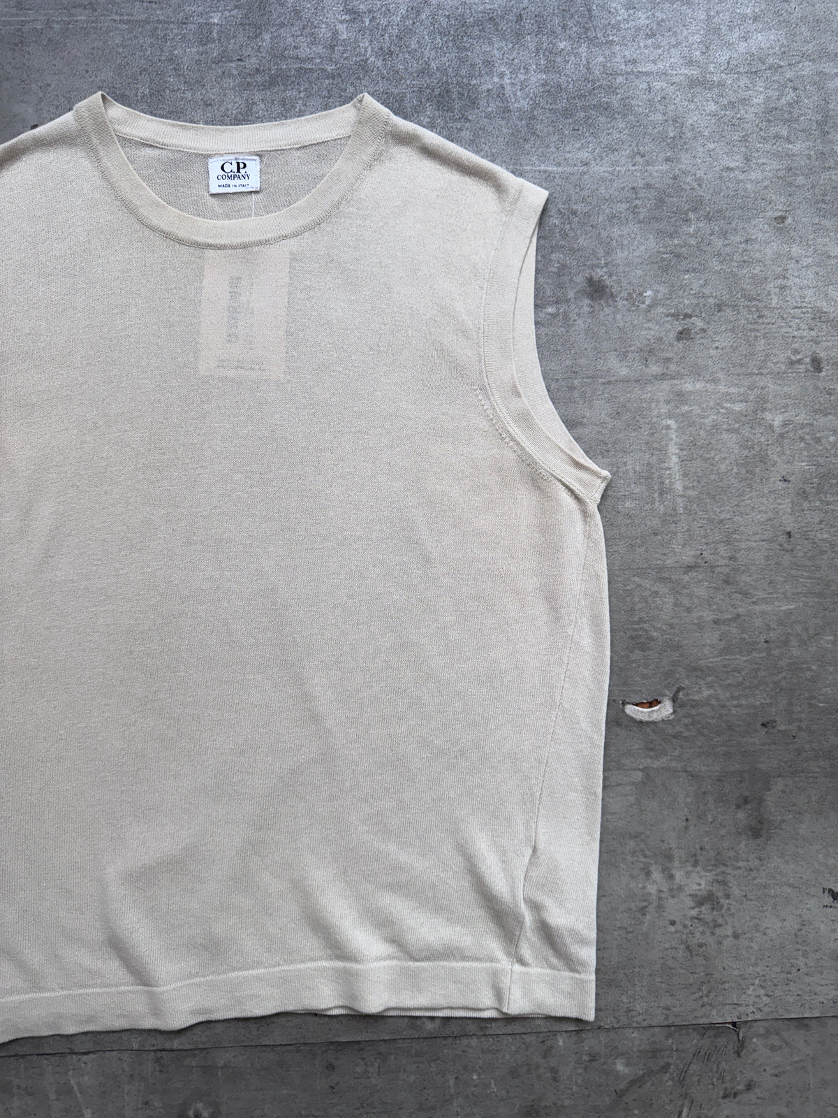 S/S 2001 C.P. Company Beige Sweater Vest