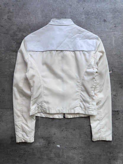 00's Prada Sport Cream Nylon/Leather Jacket