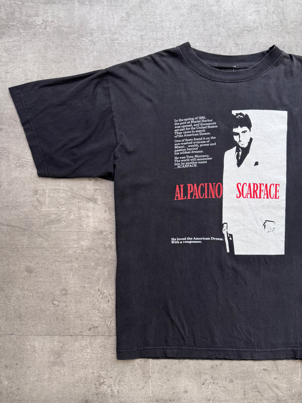 2000s Al Pacino Scarface Two Tone Graphic Tee
