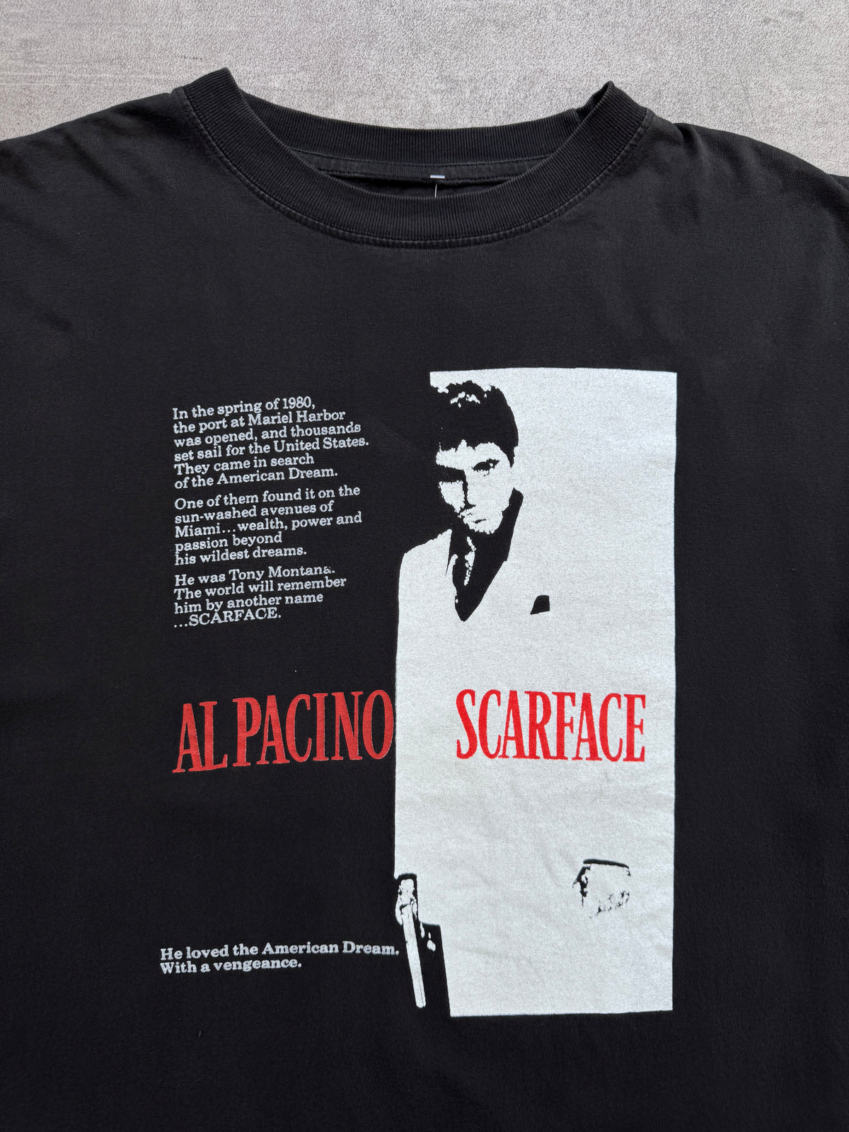 2000s Al Pacino Scarface Two Tone Graphic Tee
