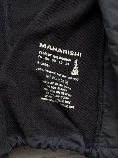 Maharishi Year Of The Dragon Black Tech Pocket Asymmetric Hoodie