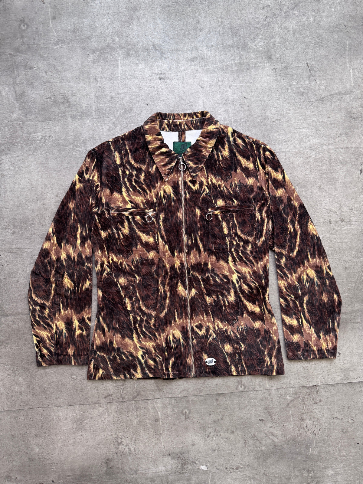 Jean Paul Gautier Leopard Print Velour Jacket