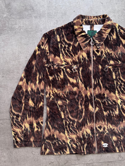 Jean Paul Gautier Leopard Print Velour Jacket