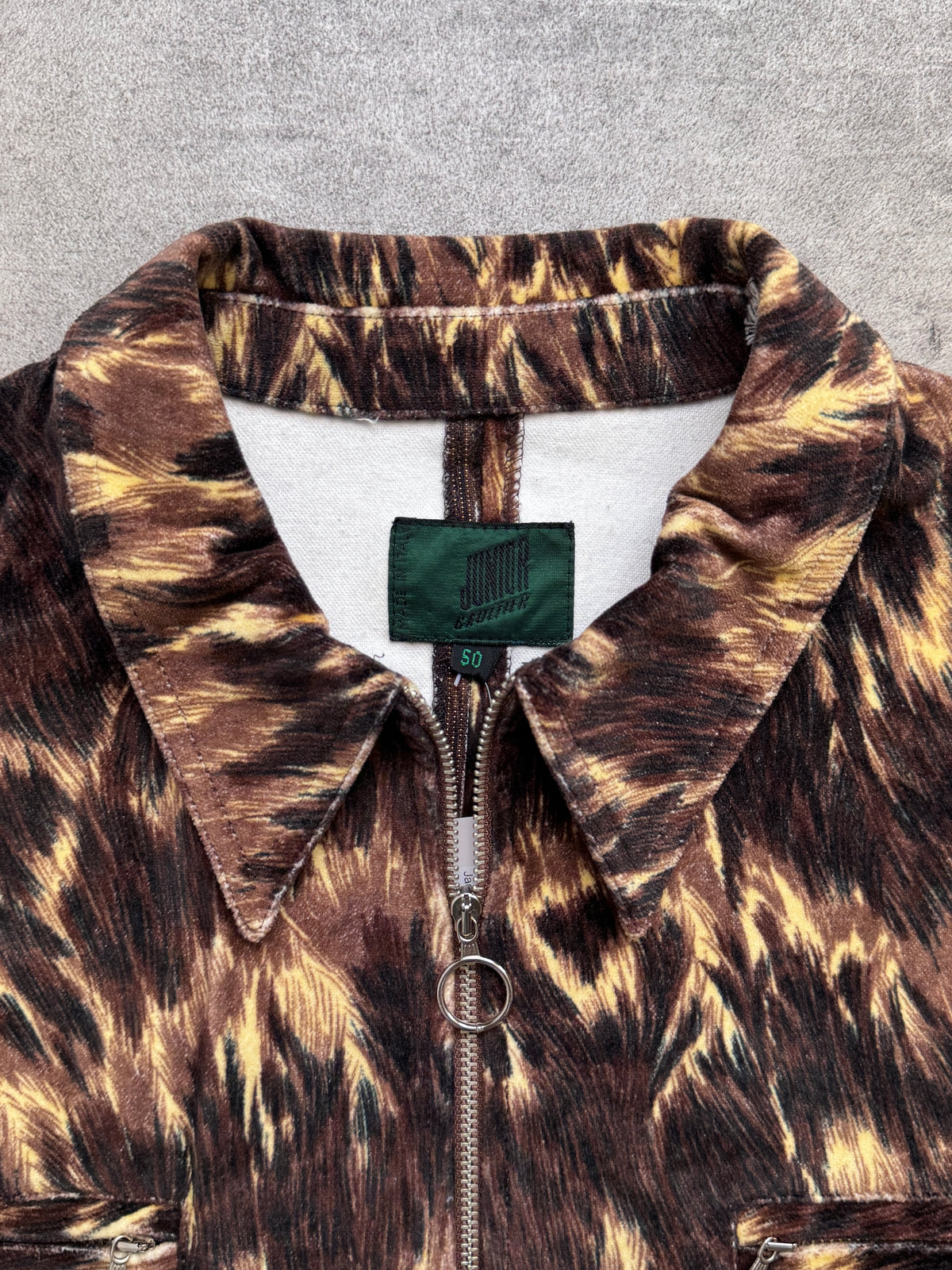 Jean Paul Gautier Leopard Print Velour Jacket