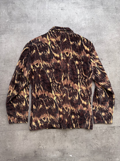 Jean Paul Gautier Leopard Print Velour Jacket
