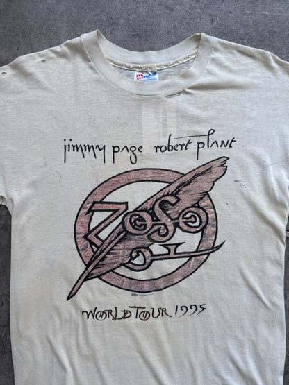 1995 Led Zeppelin Cream Distressed Tour Graphic Tee