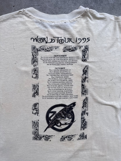 1995 Led Zeppelin Cream Distressed Tour Graphic Tee