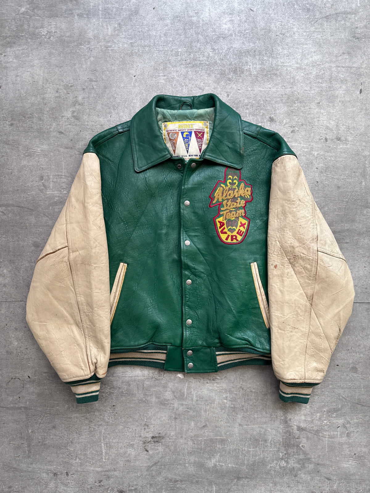 1980's Avirex Varsity 'Alaskan Wild Bears' Leather Jacket