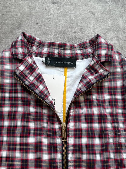 DSquared2 Red Check Zip Blouson