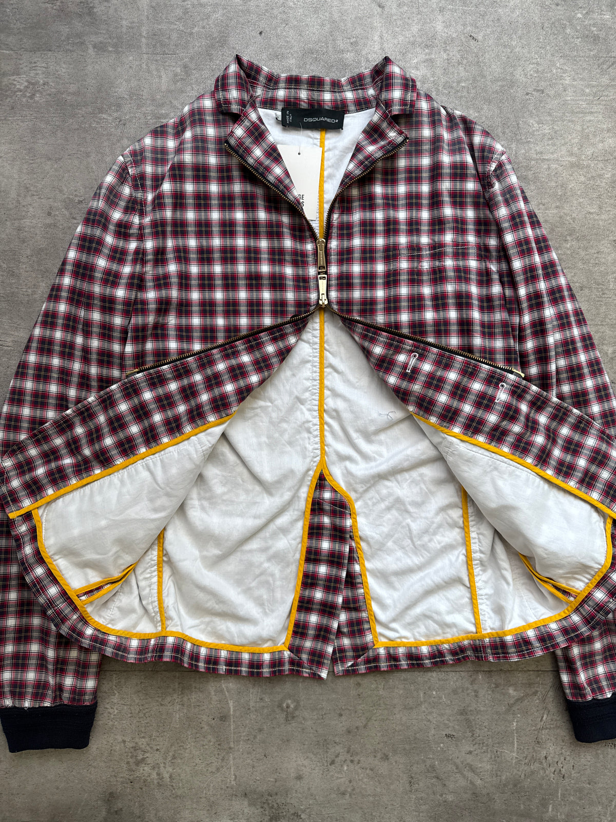 DSquared2 Red Check Zip Blouson