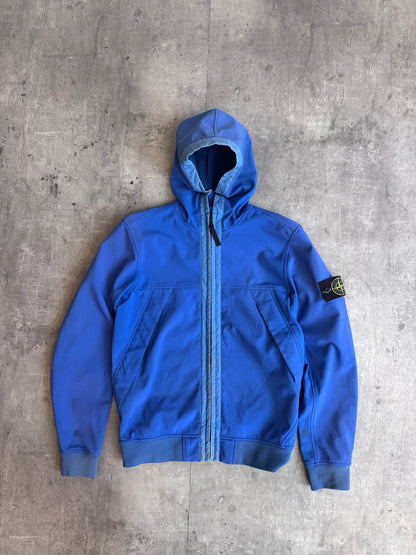 A/W 2020 Stone Island Blue Technical Blue Hooded Jacket