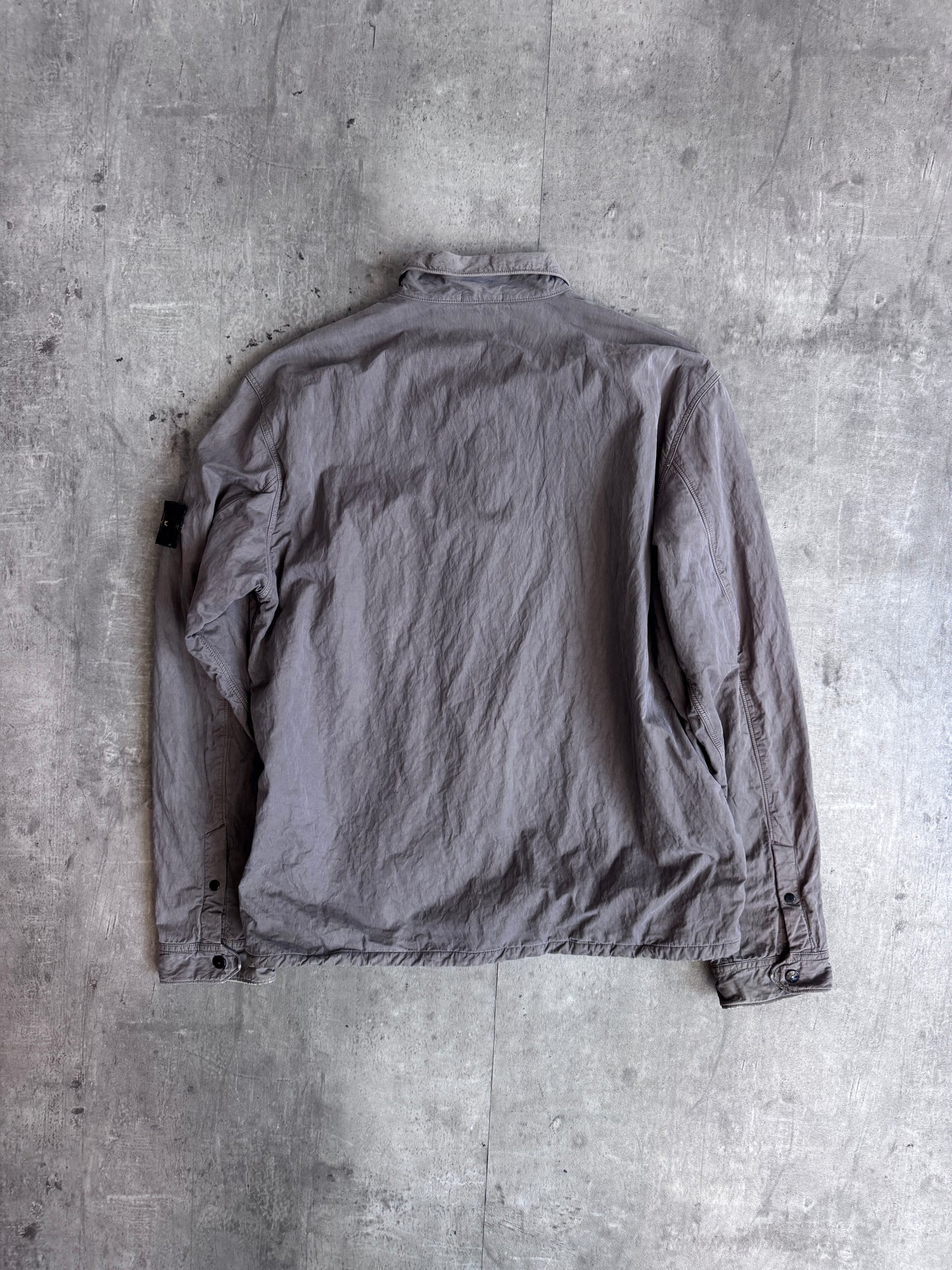 A/W 2005 Stone Island Washed Brown Zip Overshirt