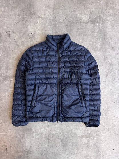 S/S 2018 Stone Island Navy Garment Dyed Micro Yarn Down Jacket