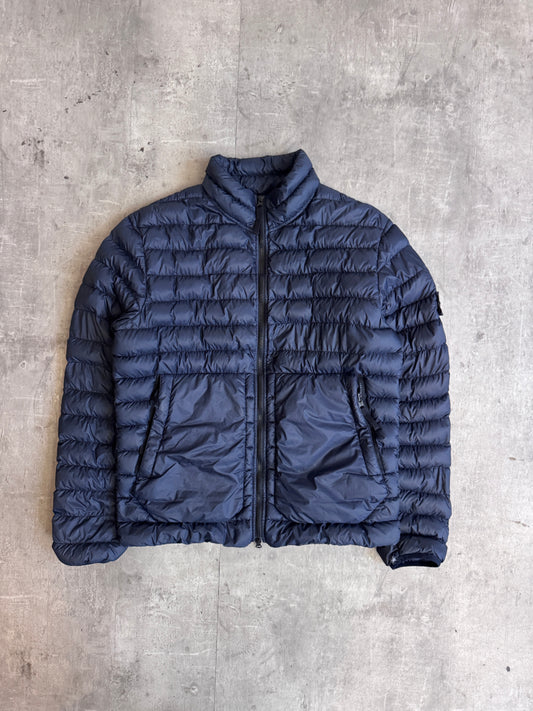 S/S 2018 Stone Island Navy Garment Dyed Micro Yarn Down Jacket