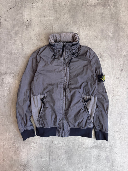 S/S 2016 Stone Island Grey Garment Dyed Crinkle Reps Jacket