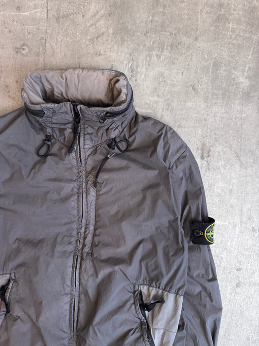 S/S 2016 Stone Island Grey Garment Dyed Crinkle Reps Jacket
