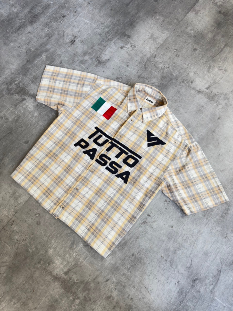 VT Rework: 'Tutto Passa' Orange Check Shirt