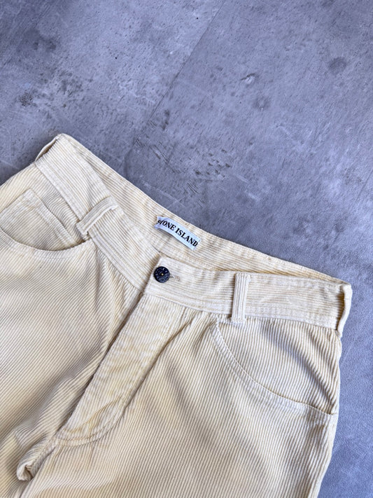 1990s Stone Island Beige Corduroy Trousers