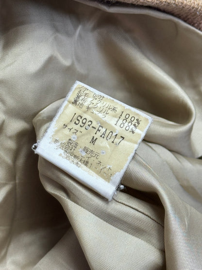 Issey Miyake Sunao Kuwahara Camel Wool Faux Fur Trim Duffel Coat