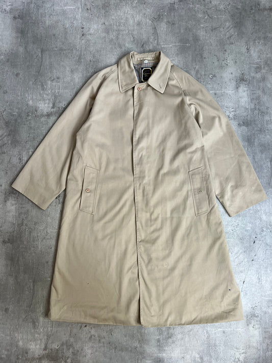 Christian Dior Plaid lined Single Breasted Cream Trench Coat