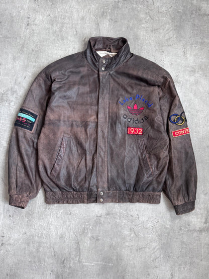 Adidas x Olympics 1932 Lake Placid Season Ticket Leather Jacket