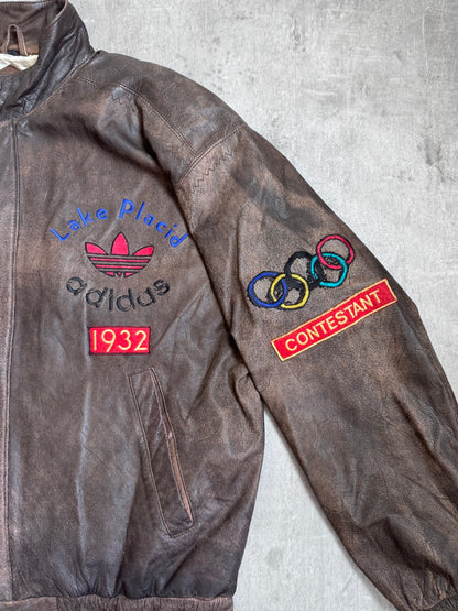 Adidas x Olympics 1932 Lake Placid Season Ticket Leather Jacket