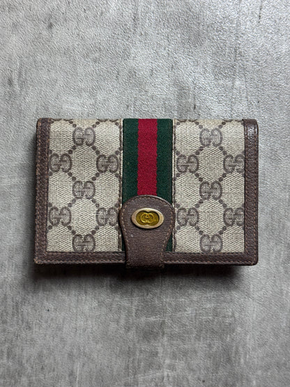 Gucci Ophidia GG monogram Canvas Wallet with Signiture Stripe