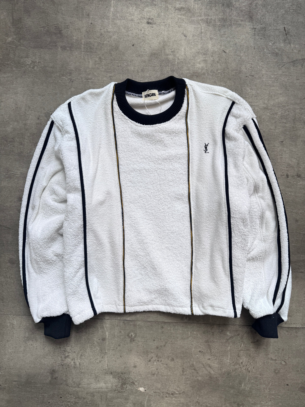 VT Rework: Yves Saint Laurent Embroidered Terry Sweatshirt