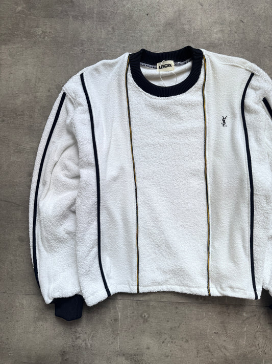 VT Rework: Yves Saint Laurent Embroidered Terry Sweatshirt
