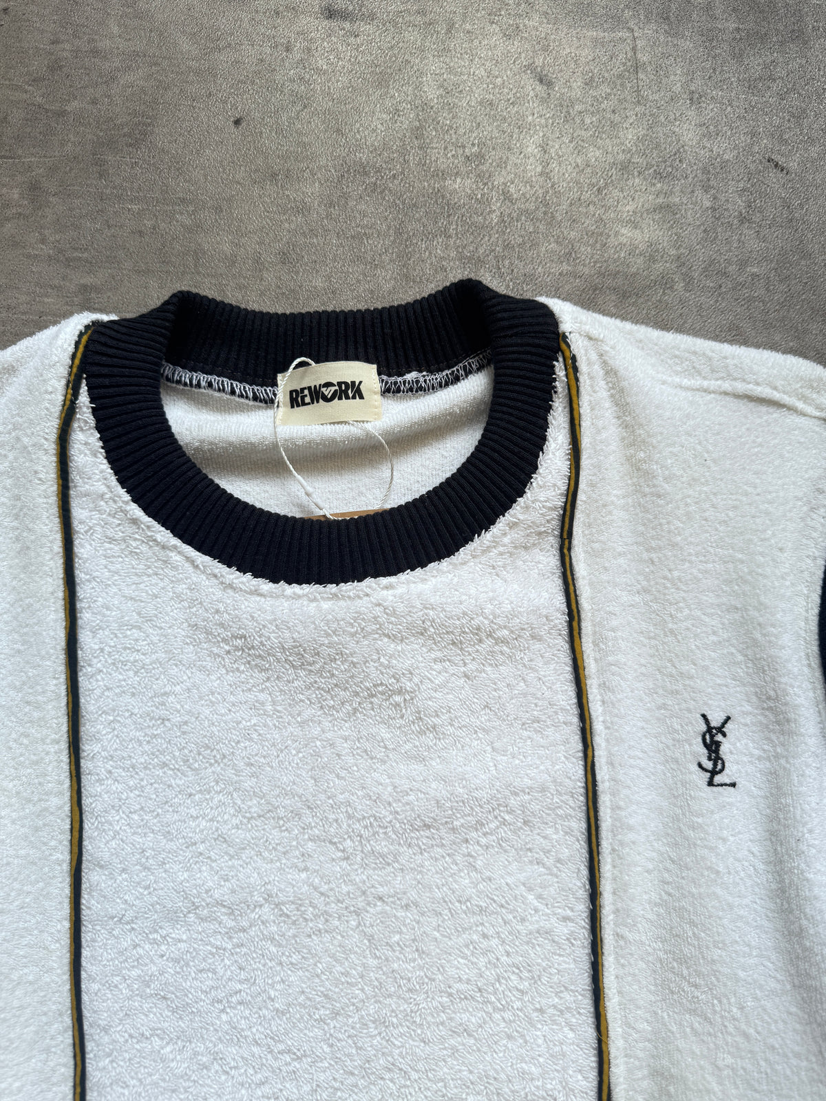 VT Rework: Yves Saint Laurent Embroidered Terry Sweatshirt